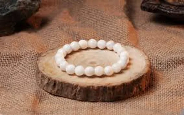 White_Stone_Beads_Bracelet_For_Unisex