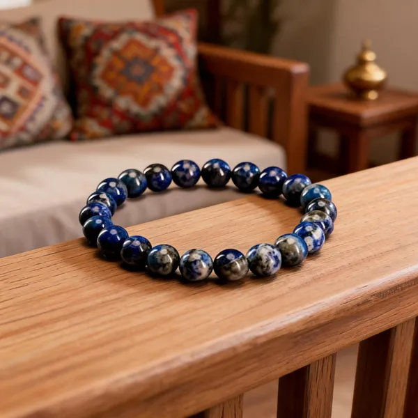 Blue_Stone_Beads_Bracelet_For_Unisex