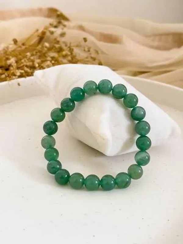 Green_Stone_Beads_Round_Bracelet_For_Unisex