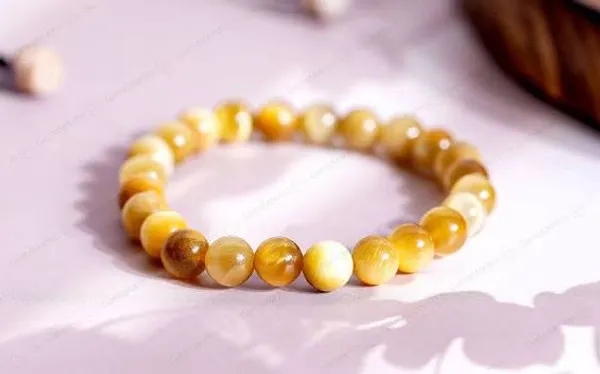 Golden_Stone_Beads_Bracelet_For_Unisex