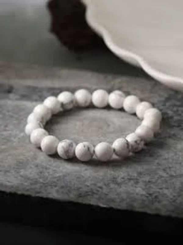 White_Stone_Beads_Bracelet_For_Unisex