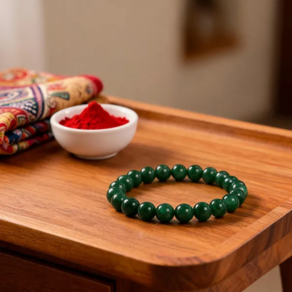 Green_Stone_Beads_Bracelet_For_Unisex