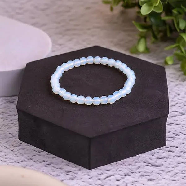 White_Stone_Beads_Bracelet_For_Unisex