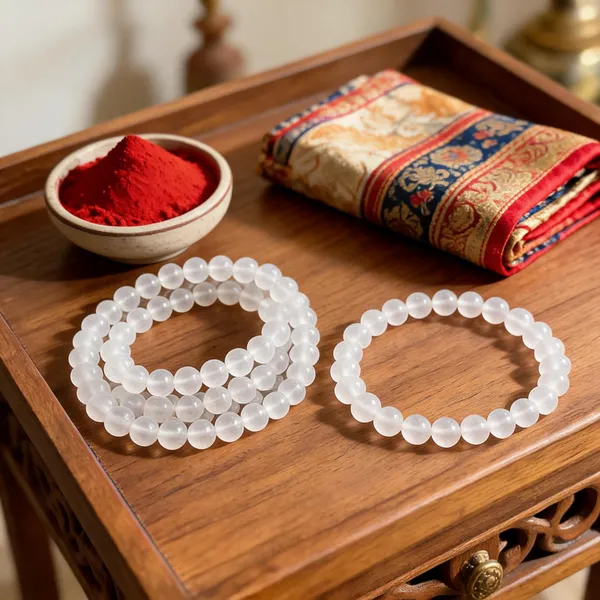 White_Stone_Beads_Bracelet_For_Unisex