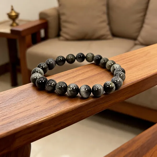 Black_Stone_Beads_Bracelet_For_Unisex