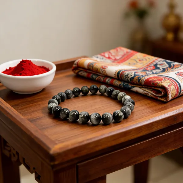 Black_Stone_Beads_Bracelet_For_Unisex