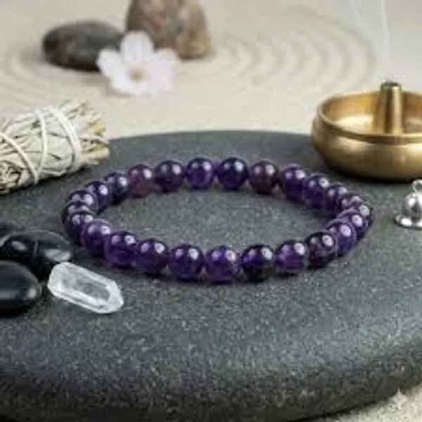 Purple_Stone_Beads_Bracelet_For_Unisex