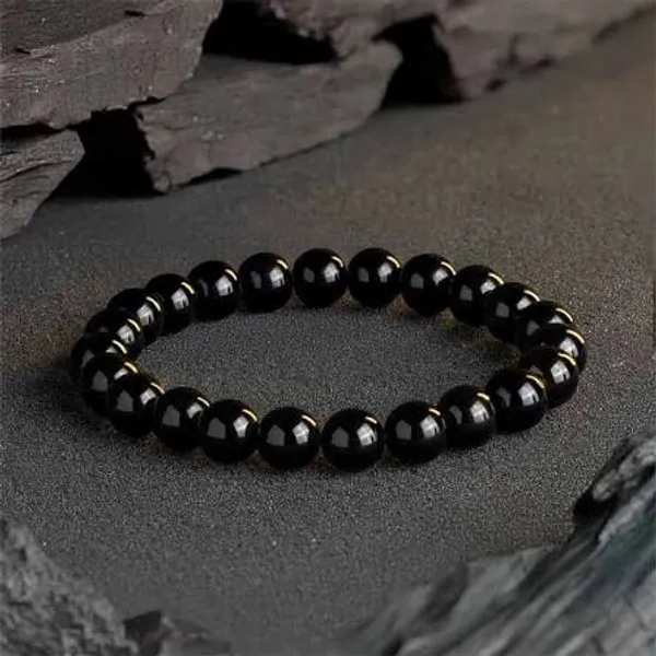 Black_Stone_Beads_Bracelet_For_Unisex