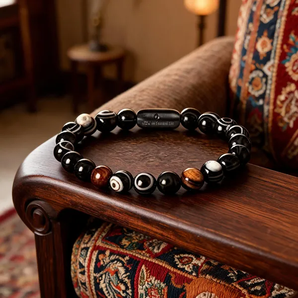 Black_Stone_Beads_Mixed_Accent_Bracelet_For_Unisex