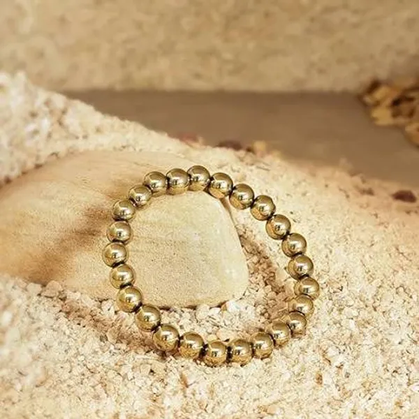 Gold_Turquoise_Stone_Beaded_Bracelet_For_Unisex