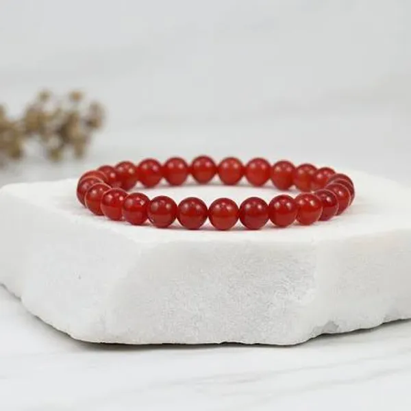 Red_Stone_Beads_Bracelet_For_Unisex