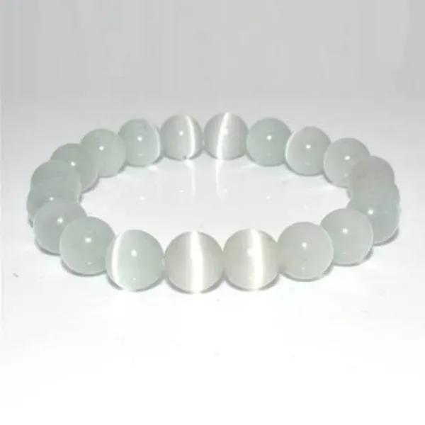 White_Stone_Beads_Round_Bracelet_For_Unisex