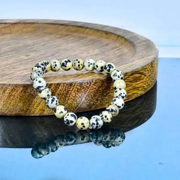 Cream_Metal_Beads_Spotted_Bracelet_For_Unisex
