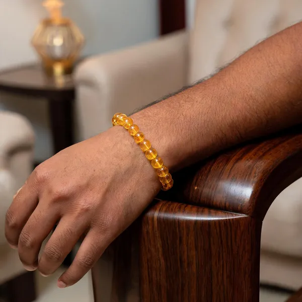 Amber_Stone_Beads_Bracelet_For_Unisex
