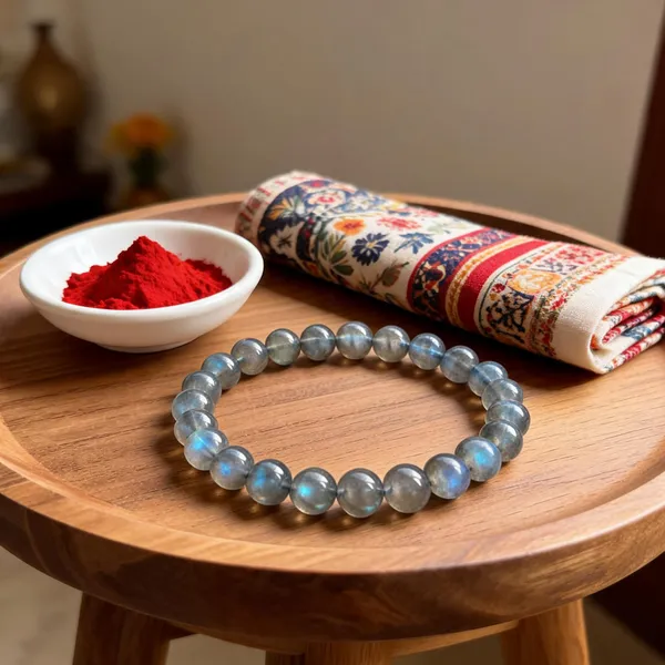 Grey_Stone_Beads_Round_Bracelet_For_Unisex
