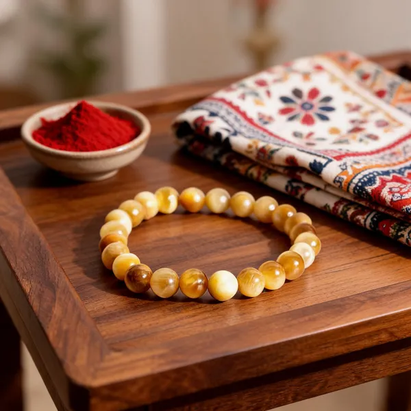 Golden_Stone_Beads_Bracelet_For_Unisex