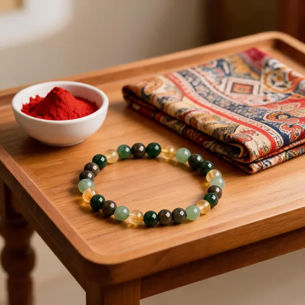 Green_Stone_Beads_Bracelet_For_Unisex