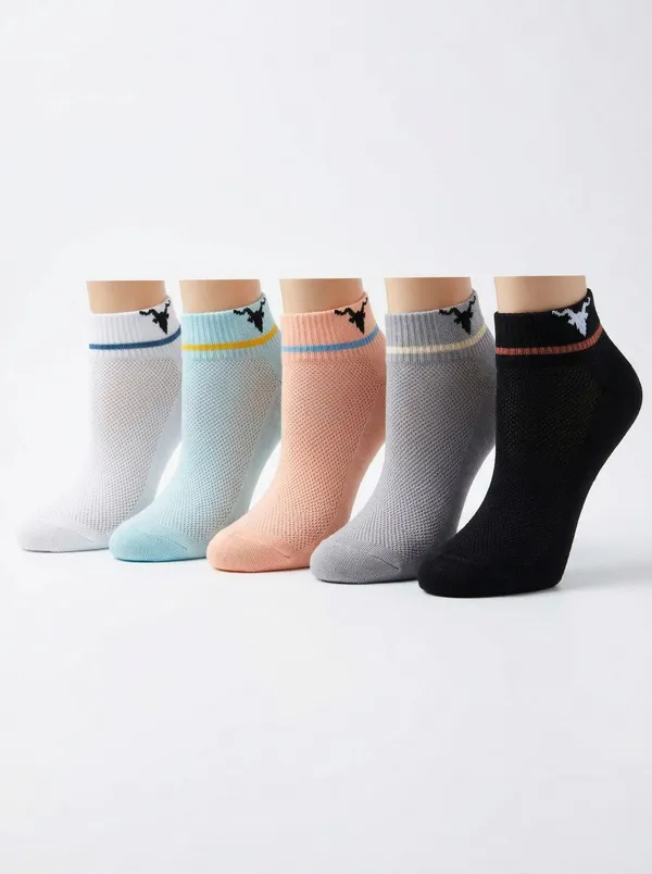 Pack_Of_5_Multicolor_Cotton_Mesh-Knit_Pastel_Ankle_Socks_For_Unisex