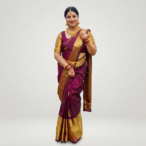 The_Maroon_And_Golden_Banarasi_Saree