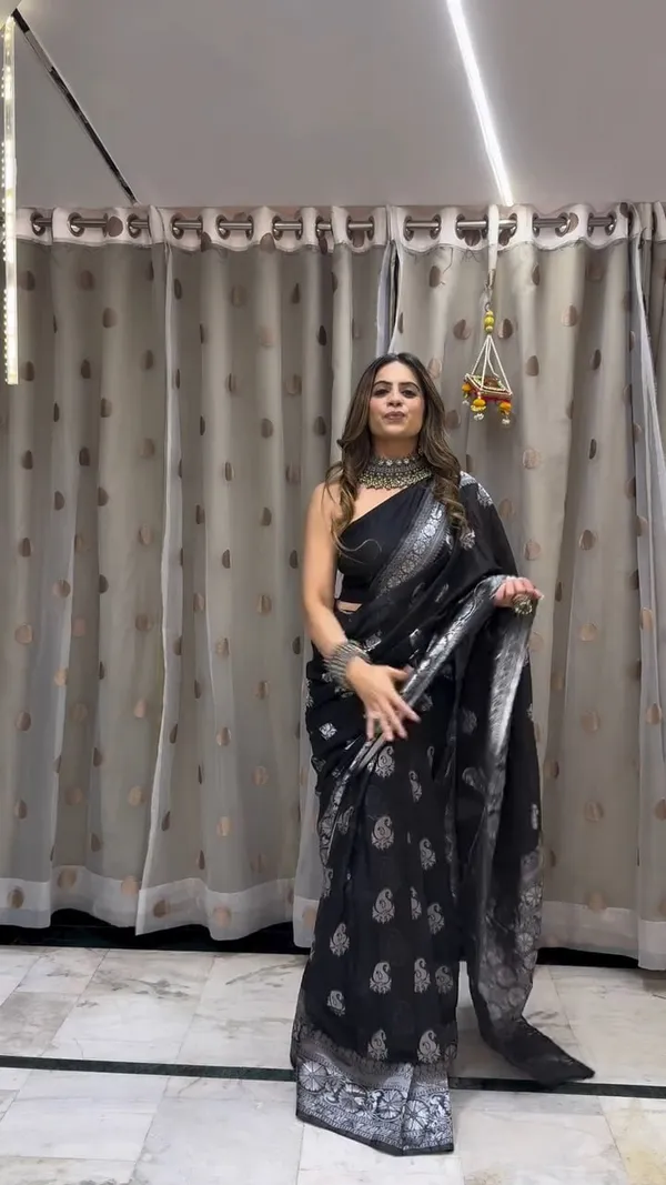 Silver_Onyx_Banarasi_Silk_Saree
