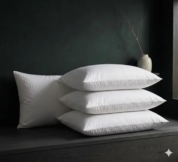 ComfortU_Microfibre_Sleeping_Pillow_Pack_of_4,_16x24_Inch_Stripped_cover_Sleeping_Pillow_(White)