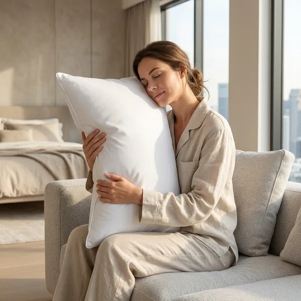ComfortU_Microfibre_Sleeping_Pillow_Pack_Of_1_Solid_Soft_Microfiber_Sleeping_Pillow_16X24_Inch_Set_Of_1_(White)