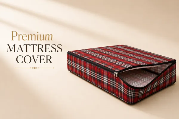 ComfortU_Cotton_Single_Bed_Cover_(Red)_-_72X48X5_Inch