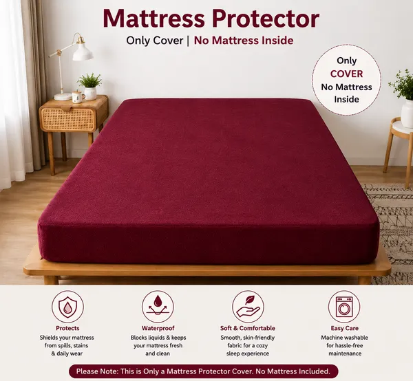 Waterproof_Mattress_Protector_(Maroon_color)