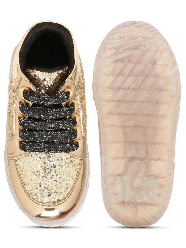 Tiny_Bugs_Unisex_Party_Wear_Lace_Up_Sneakers_-_Golden