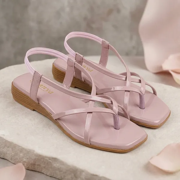 Purple_Synthetic_Leather_And_Tpr_Sole_Flat_Sandals_For_Women
