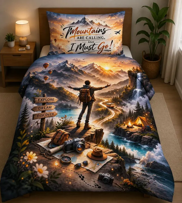 Cotton_Mountains_Are_Calling_Adventure_Theme_Single_Bed_Bedsheet_Set