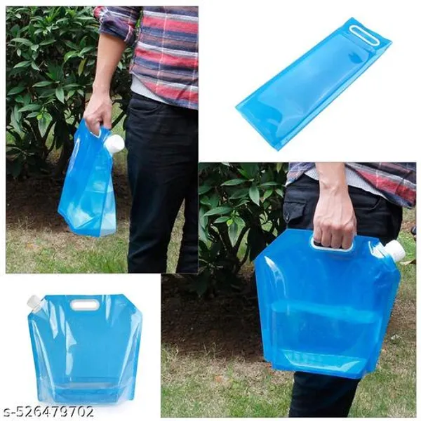 Blue_Pvc_Foldable_5L_Water_Storage_Bag_For_Camping_Hiking_Pack_Of_2