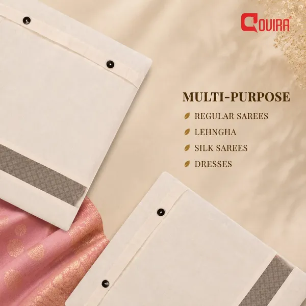 Cotton_Saree_Storage_Bag_Button_Closure_Mesh_Window_Pack_Of_12