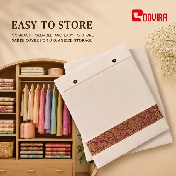 Cotton_Saree_Storage_Bag_Button_Closure_Mesh_Window_Pack_Of_12