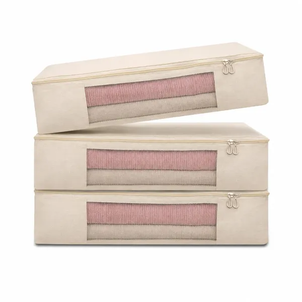 Cotton_Canvas_Clothes_Storage_Bags/Saree_Covers_with_Zip_for_Storage_Specially_Design_for_Woman_Dresses,_Sarees,_Lehengas_for_Wardrobe_Organizer_(16_x_13_x_3_Inch)-_Pack_of_3