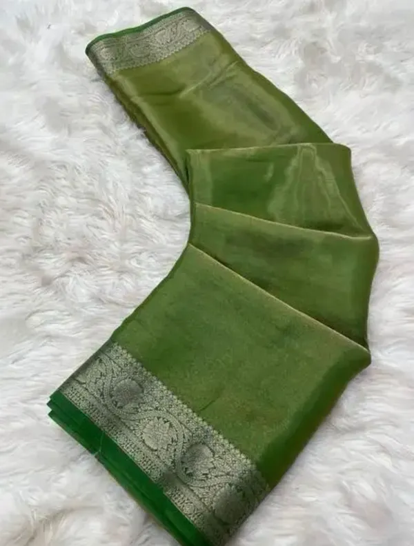 Green_Silk_Tissue_Zari_Border_Saree_For_Women