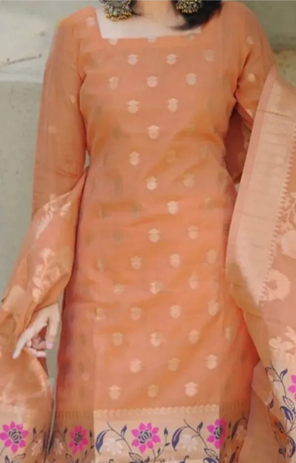 Orange_Kurta_Set_With_Dupatta_For_Women