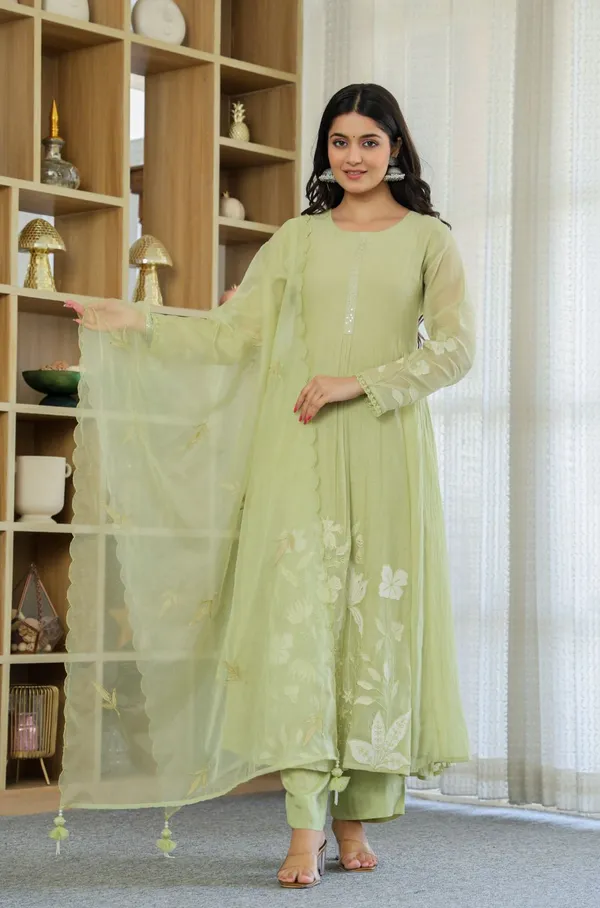 Green_Kurta_Set_With_Dupatta_For_Women