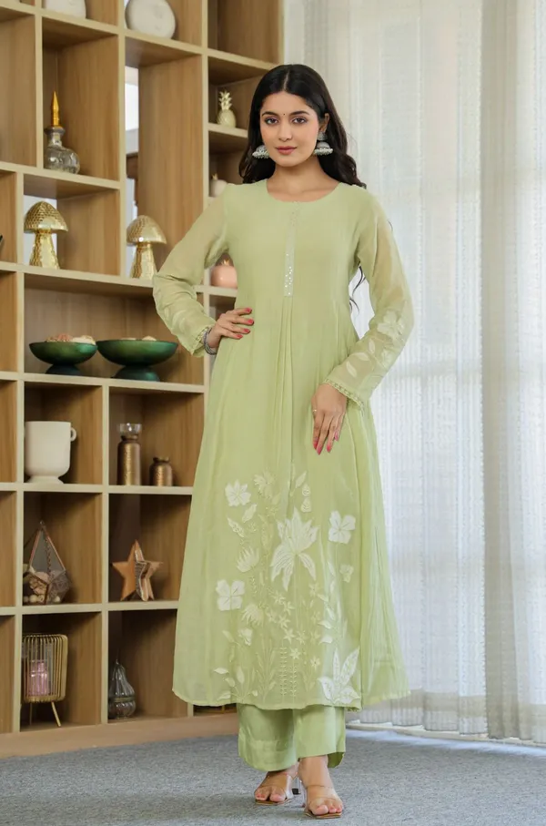 Green_Kurta_Set_With_Dupatta_For_Women