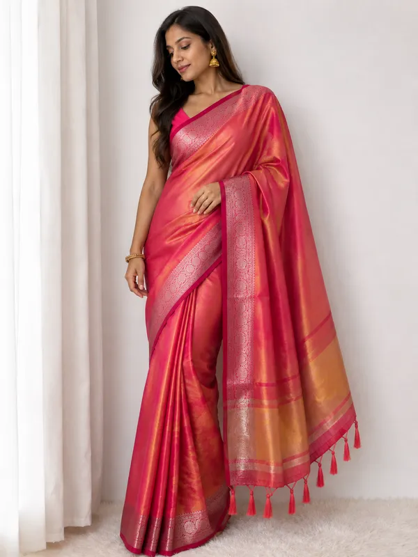 Pink_Silk_Zari_Woven_Dupatta_With_Tassel_Detail