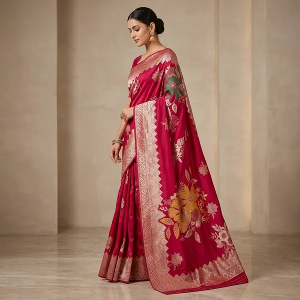 Red_Banarasi_Silk_Zari_Woven_Saree_For_Women