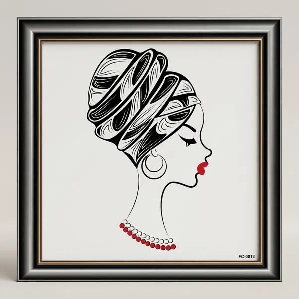 Black_And_White_Abstract_Turban_Portrait_Wall_Art