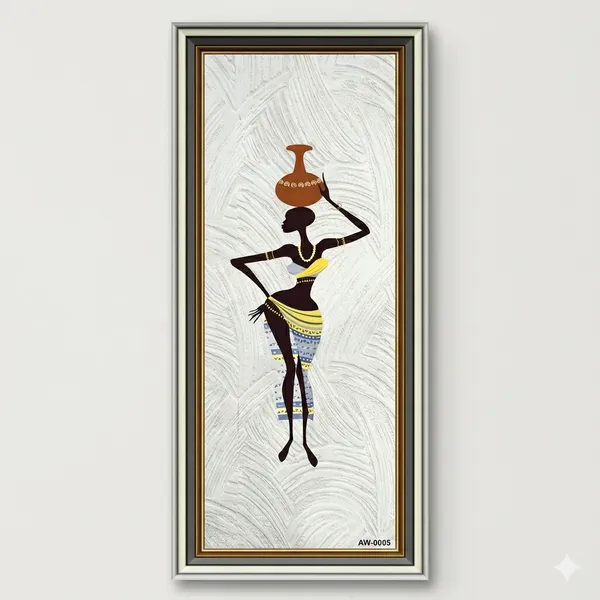 African_Woman_Silhouette_Wall_Art_With_Vase