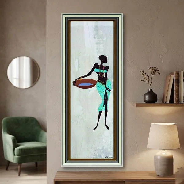 African_Woman_Decorative_Wall_Art_With_Blue_Accents