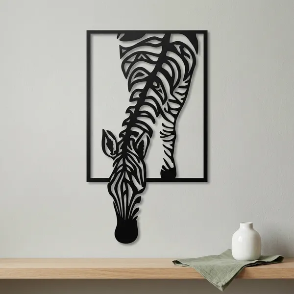 Black_And_White_Decorative_Giraffe_Wall_Art