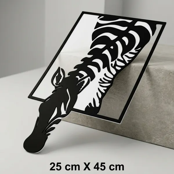 Black_And_White_Decorative_Giraffe_Wall_Art