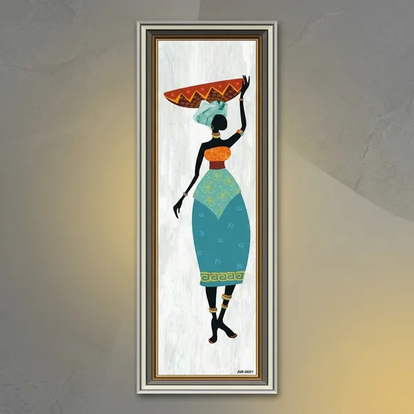 African_Woman_Carrying_Bowl_Framed_Wall_Art