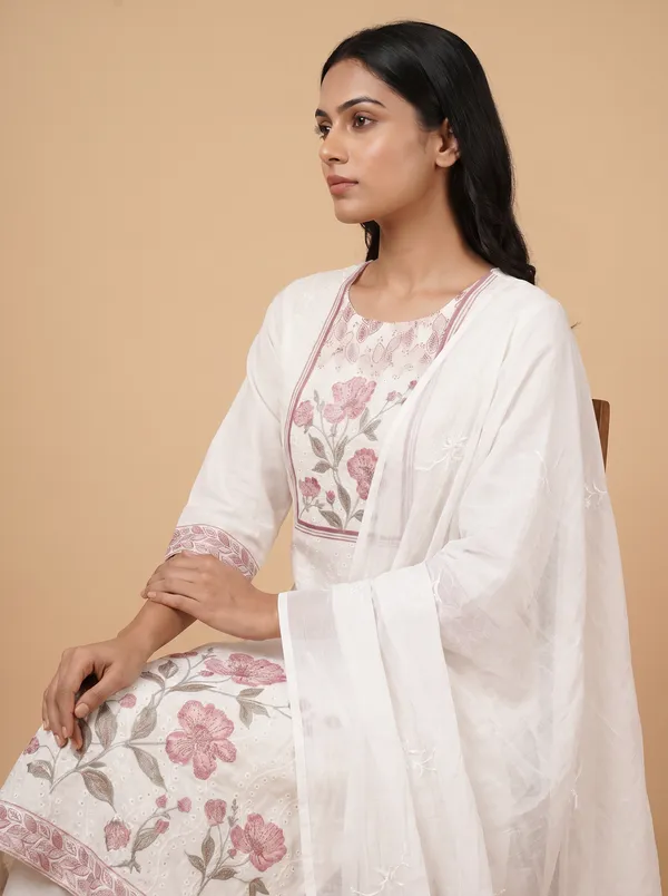Off_White_Chikankari_Floral_Print_Straight_Kurta_With_Dupatta