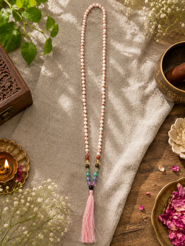 Red_Picasso_with_7_Chakra_Japa_Mala