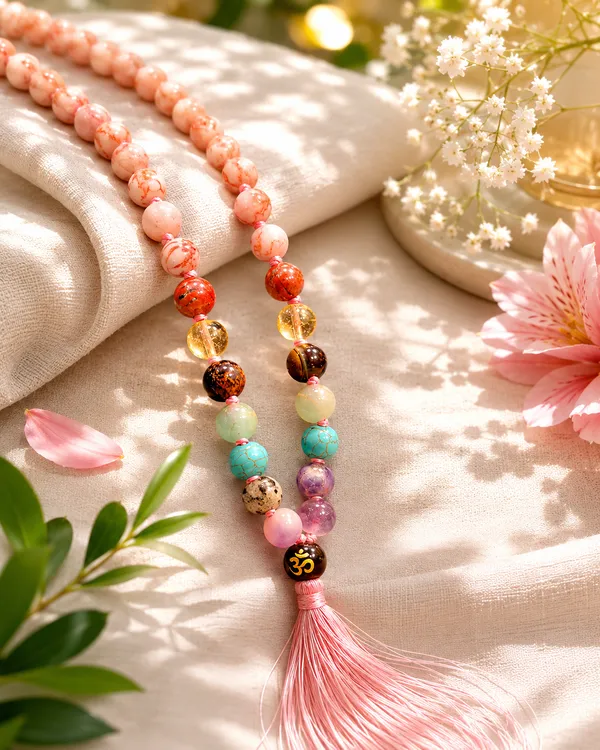 Red_Picasso_with_7_Chakra_Japa_Mala